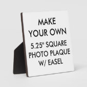 Custom Personalisiert 5,25" Square Foto Plaque Fotoplatte (Vorderseite)