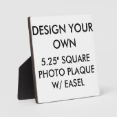 Custom Personalisiert 5,25" Square Foto Plaque Fotoplatte (Vorderseite)
