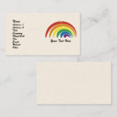 Custom Personalisiert Abstrakt Rainbow Biz Cards Visitenkarte (Vorne/Hinten)