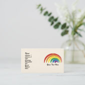 Custom Personalisiert Abstrakt Rainbow Biz Cards Visitenkarte (Stehend Vorderseite)
