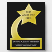 Custom Personalisiert Award Plaque, Gold Star Fotoplatte (Vorderseite)