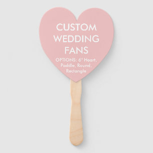 Custom Personalisiert BABY PINK HEART WEDING FANS Fächer