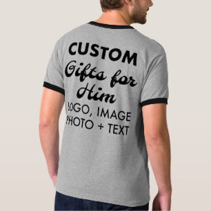 Custom personalisiert Back Men's Ringer T - Shirt