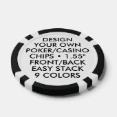 Custom Personalisiert BLACK CASINO / POKER CHIPS (Einzeln)