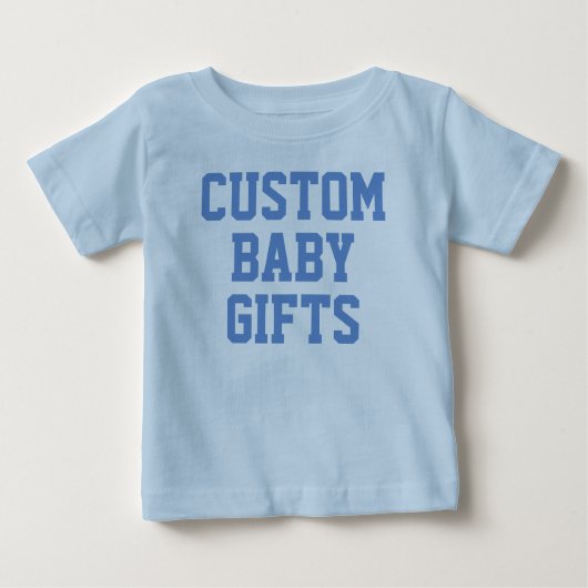 Custom Personalisiert Blue Baby & Kleinkind T - Sh Baby T-shirt (Vorderseite)