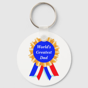 Custom Personalisiert Blue Ribbon Award Schlüssel Schlüsselanhänger