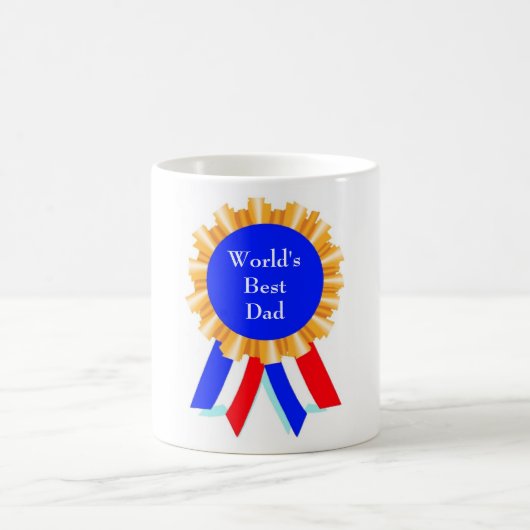 Custom Personalisiert Blue Ribbon Award Tasse (Mittel)