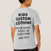Custom Personalisiert BOY'S T - SHIRT - ASH GRAY (Rückseite)