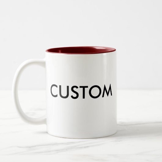 Custom Personalisiert Brown Zwei-Tone-Tasse Zweifarbige Tasse (Links)