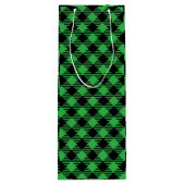 Custom Personalisiert Buffalo Kariert Geschenktüte Für Weinflaschen (Rückseite)