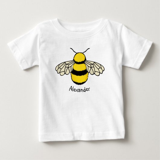 Custom Personalisiert Bumblebee Honey Bee Bug Baby T-shirt (Vorderseite)