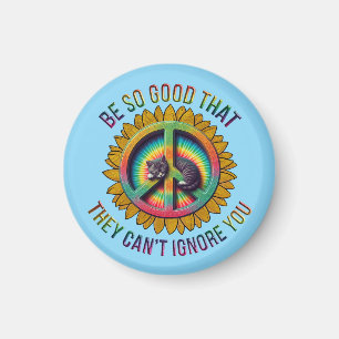 Custom Personalisiert Cat Peace Hippie Gefärbte Kr Magnet