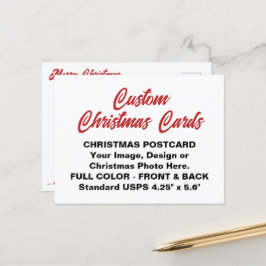 Custom Personalisiert CHRISTMAS CARD POSTCARD Postkarte