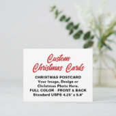 Custom Personalisiert CHRISTMAS CARD POSTCARD Postkarte (Stehend Vorderseite)