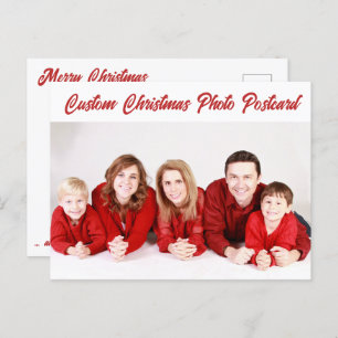 Custom Personalisiert CHRISTMAS FOTO POSTCARD Postkarte