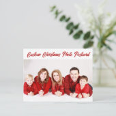 Custom Personalisiert CHRISTMAS FOTO POSTCARD Postkarte (Stehend Vorderseite)