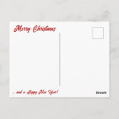 Custom Personalisiert CHRISTMAS FOTO POSTCARD Postkarte (Rückseite)