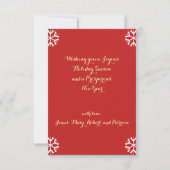 Custom Personalisiert Christmas New Years Holiday Einladung (Rückseite)