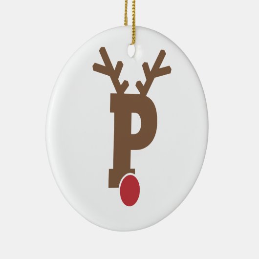 Custom Personalisiert Christmas Ornament Letter "P (Rechts)