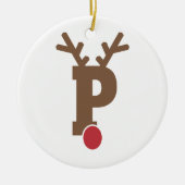 Custom Personalisiert Christmas Ornament Letter "P (Vorne)