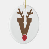 Custom Personalisiert Christmas Ornament Letter "V (Rechts)