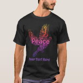 Custom Personalisiert Design Peace T - Shirt (Vorderseite)