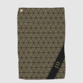 Custom Personalisiert Elegante Golfer Mit Monogram Golfhandtuch (Vorderseite)