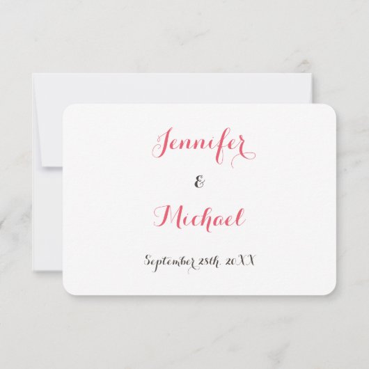 Custom Personalisiert Elegante Wedding UAWG Invite RSVP Karte (Rückseite)