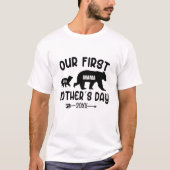 Custom Personalisiert First Mother's Day T - Shirt (Vorderseite)