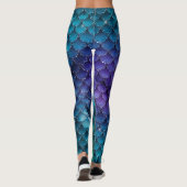 Custom Personalisiert Fish Mermaid Leggings (Rückseite)