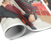 Custom Personalisiert Foto Collage Frohe Weihnacht Geschenkpapier (Rolleneckpunkt)