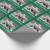 Custom Personalisiert Foto Collage Weihnachten Geschenkpapier (Ecke)