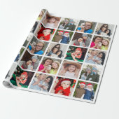 Custom Personalisiert Foto Collage Weihnachten Geschenkpapier (Ungerollt)