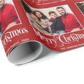 Custom Personalisiert Foto Collage Weihnachten Geschenkpapier (Rolleneckpunkt)