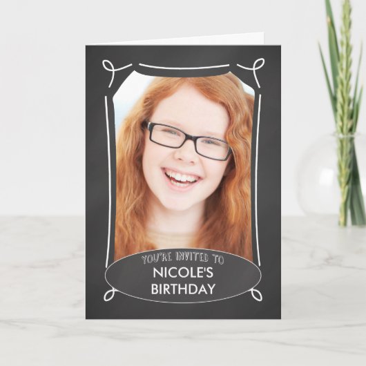 Custom Personalisiert Foto Geburtstagseinladung, C Einladung (Vorderseite)