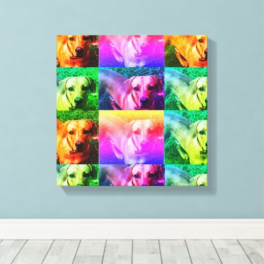 Custom Personalisiert Foto Pop Art Leinwand (Insitu (Holzboden))