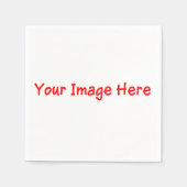 Custom Personalisiert Foto Selfie 4Kat Paper Napki Serviette (Vorderseite)