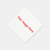 Custom Personalisiert Foto Selfie 4Kat Paper Napki Serviette (Ecke)