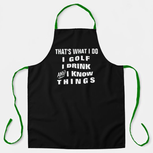 Custom Personalisiert Funny Mens Golfer Koch Bäcke Schürze (Vorderseite)