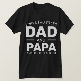 Custom Personalisiert Funny Vater Papa Vathetag T-Shirt
