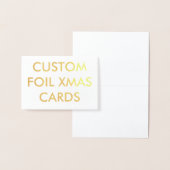 Custom Personalisiert Gold Foil Weihnachtskarte Folienkarte (Anzeige)