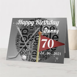 Custom Personalisiert Golf 70. Geburtstag Card Karte