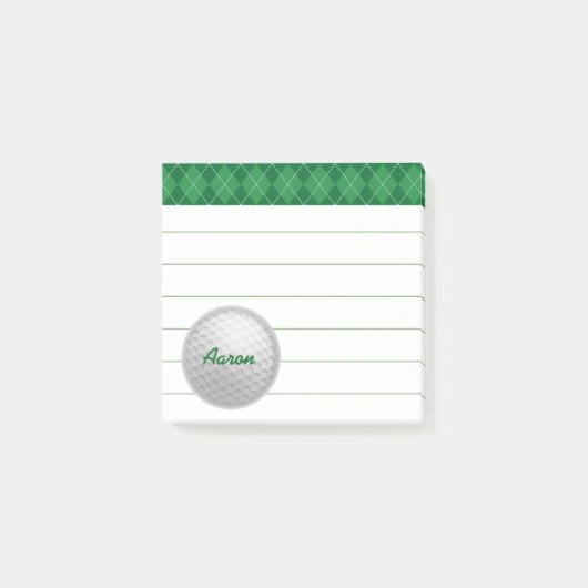 Custom Personalisiert Golf Post It Notes Geschenk Post-it Klebezettel (Vorderseite)