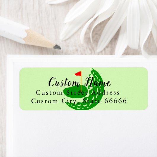 Custom Personalisiert Golf Theme Rücksendeadresse (Insitu)