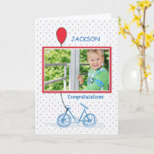 Custom Personalisiert Grandson und Foto Congratula Karte (Gelbe Blume)