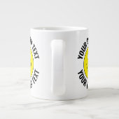 Custom Personalisiert Happy Face YELLOW, Blue Eyes Jumbo-Tasse (Rückseite)