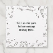 CUSTOM Personalisiert Happy Niedlich Apple mit Sch Geschenkanhänger (Rückseite)