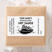 Custom Personalisiert Hot Sauce Woodcut Black Chil (Insitu)