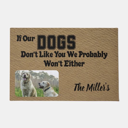 Custom Personalisiert House Door Mat Geschenk Hund Fußmatte (Vorderseite)