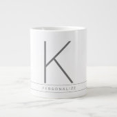 Custom Personalisiert Initial Big Riant Jumbo-Tasse (Vorderseite)